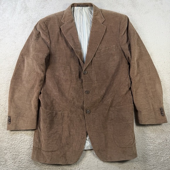 Ermenegildo Zegna Blazer Mens 54L (Fits 40L) Brown Corduroy Cashco Switzerland